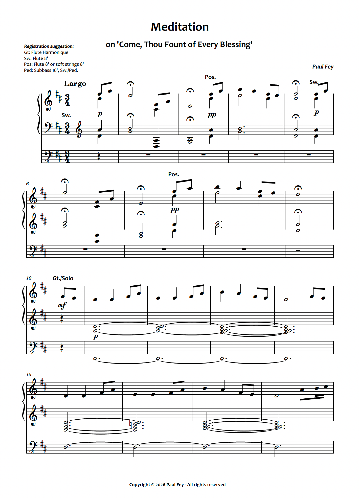 Meditation on Come, Thou Fount of Every Blessing