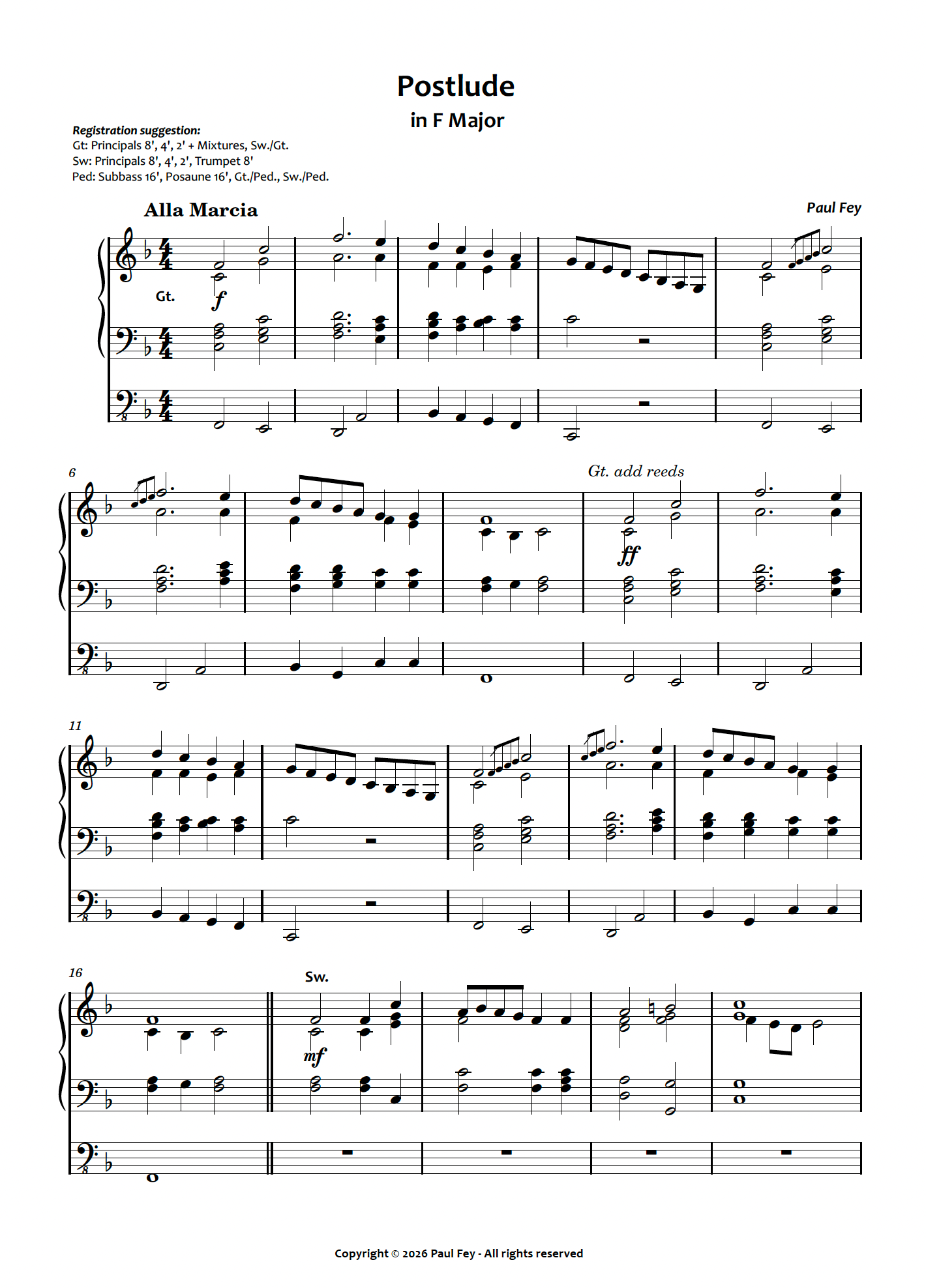 Postlude in F Major