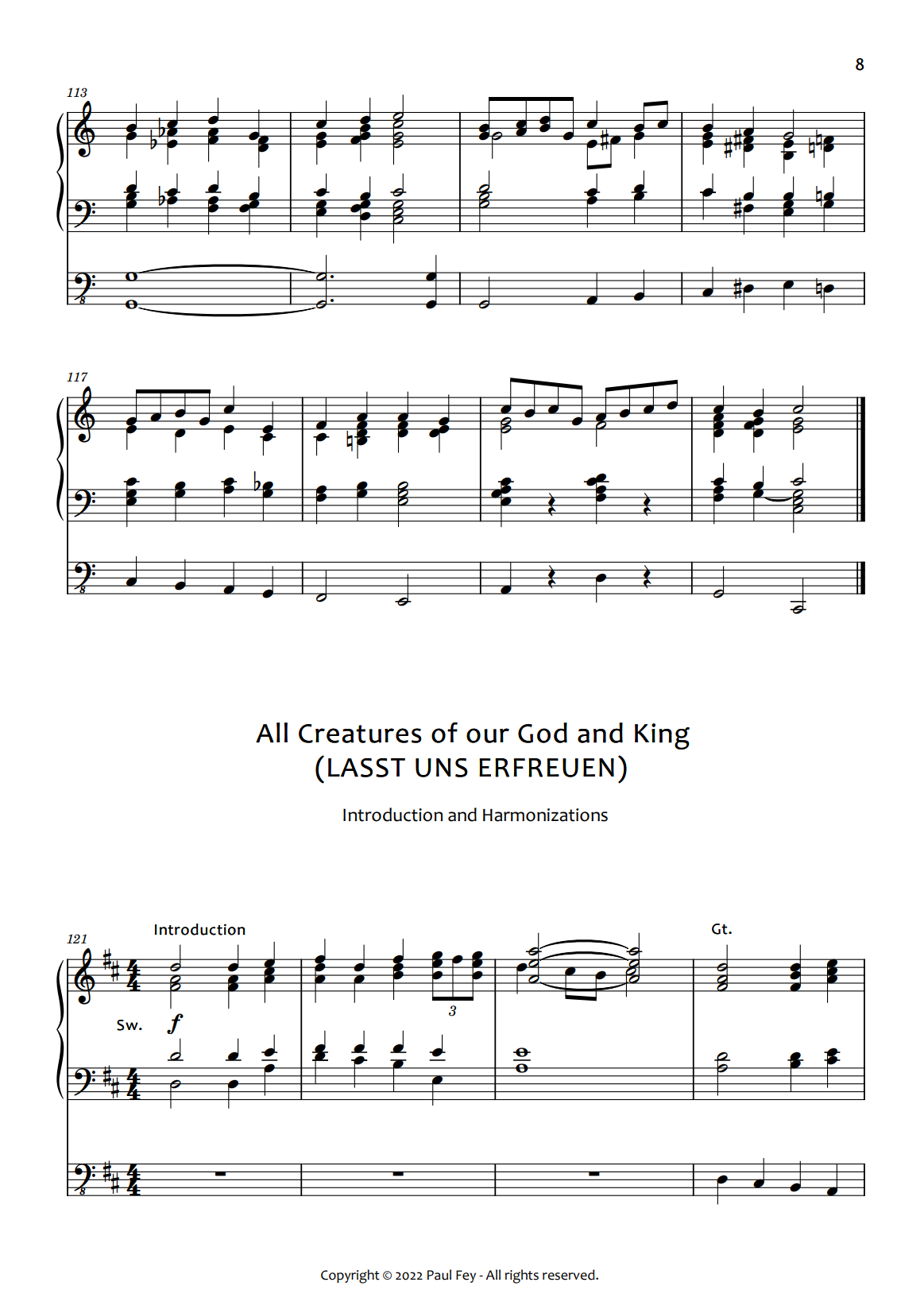 Festive Postlude on "All Creatures of Our God and King" (Sheet Music) - Music for Organ
