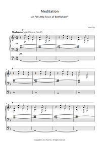 Meditation on "O Little Town of Bethlehem" (Sheet Music) - Music for Pipe Organ by Paul Fey
