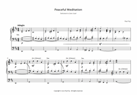 Peaceful Meditation" for Pipe Organ (Sheet Music) - Music for Pipe Organ by Paul Fey