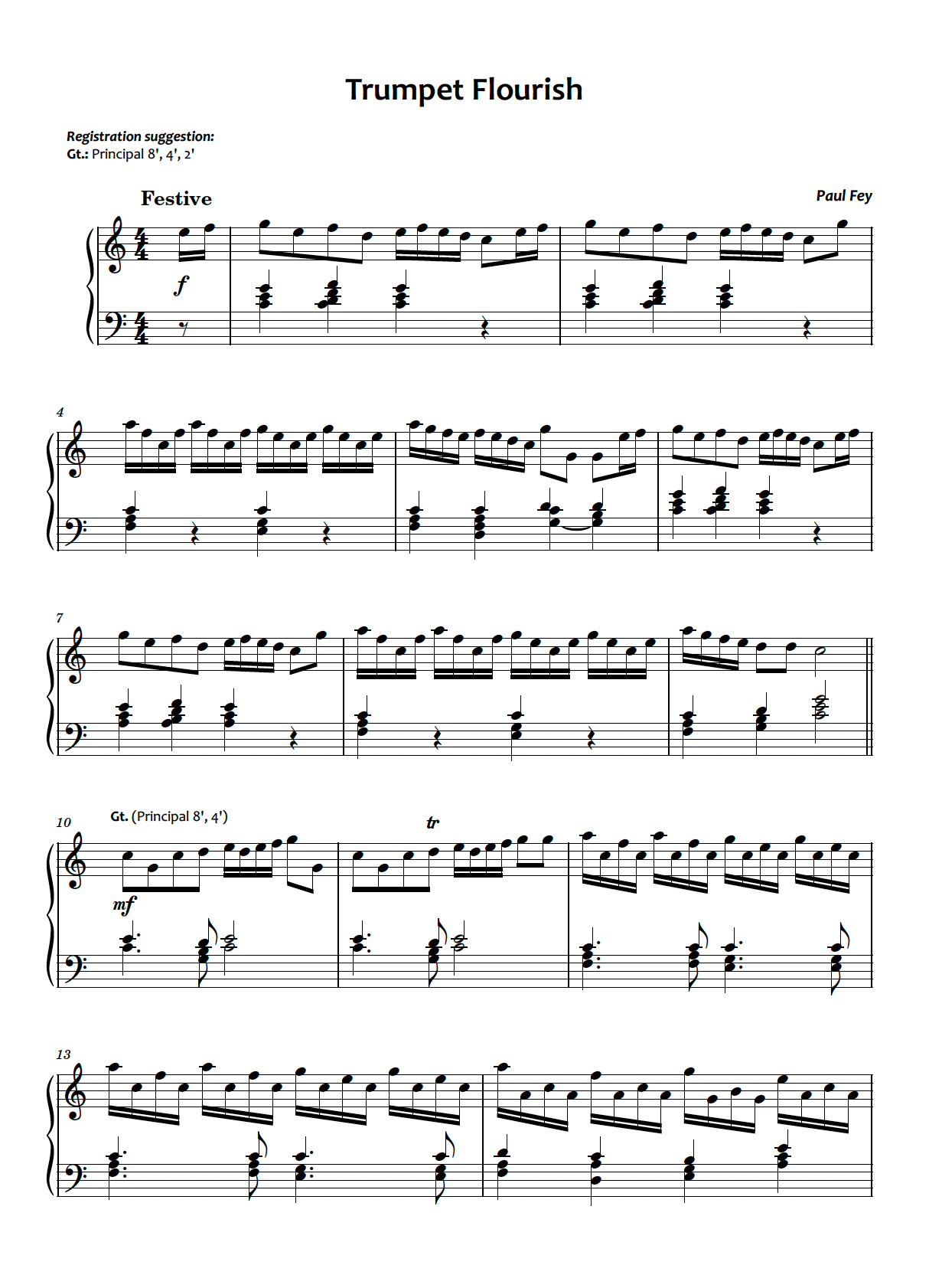 Trumpet Flourish (Sheet Music) - Paul Fey