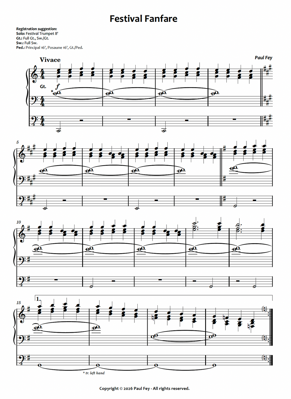 Festival Fanfare (Sheet Music) - Paul Fey