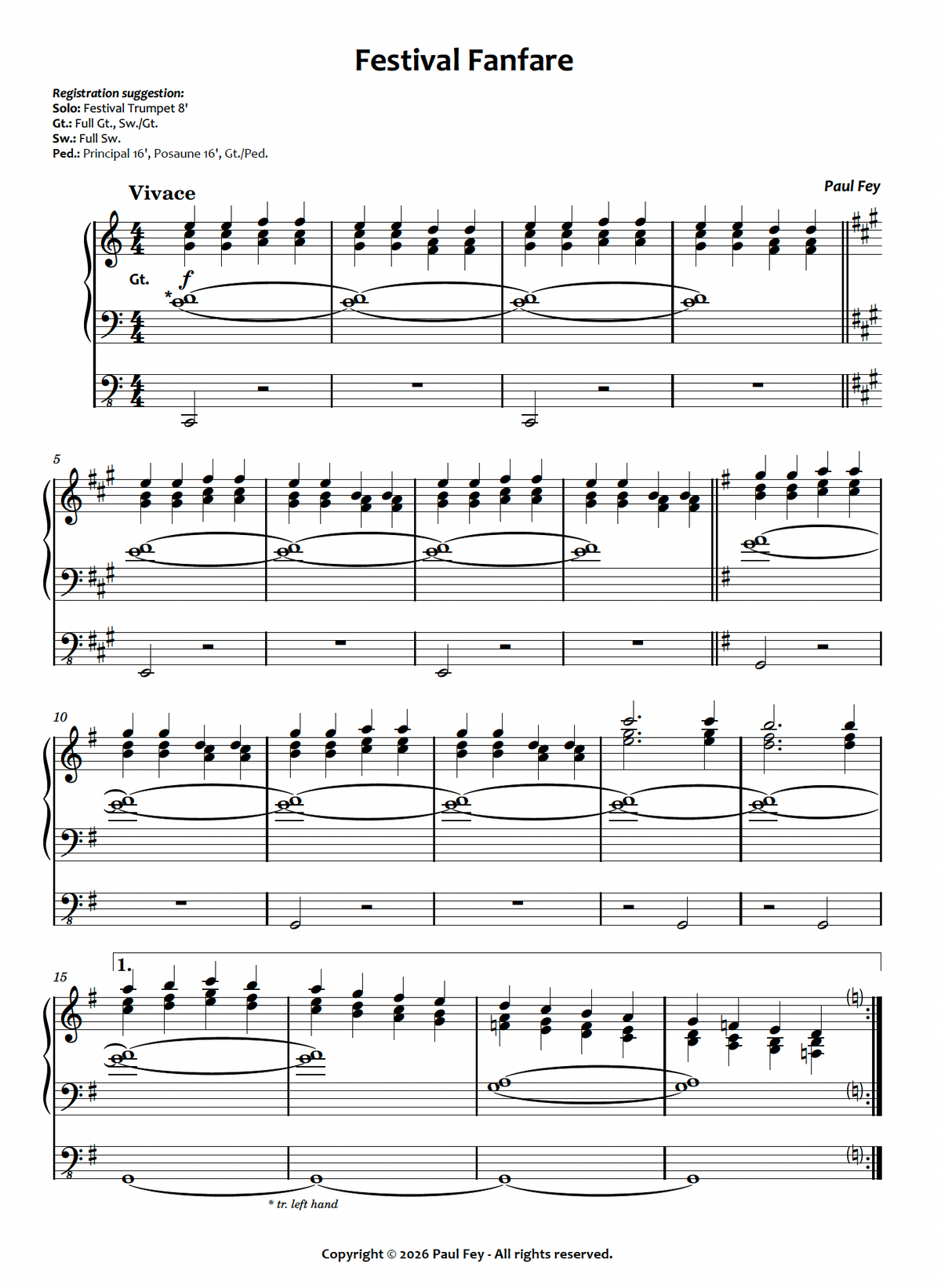 Festival Fanfare (Sheet Music) - Paul Fey