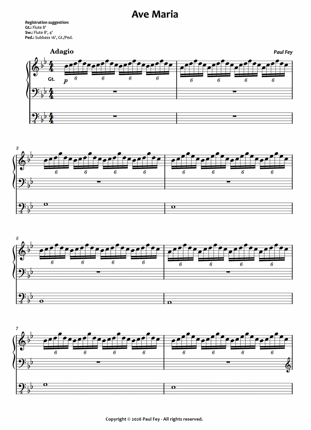 Ave Maria (Sheet Music) - Paul Fey
