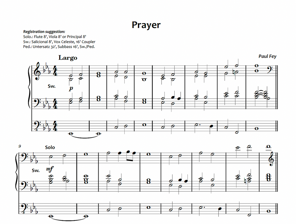 Prayer (Sheet Music) - Paul Fey