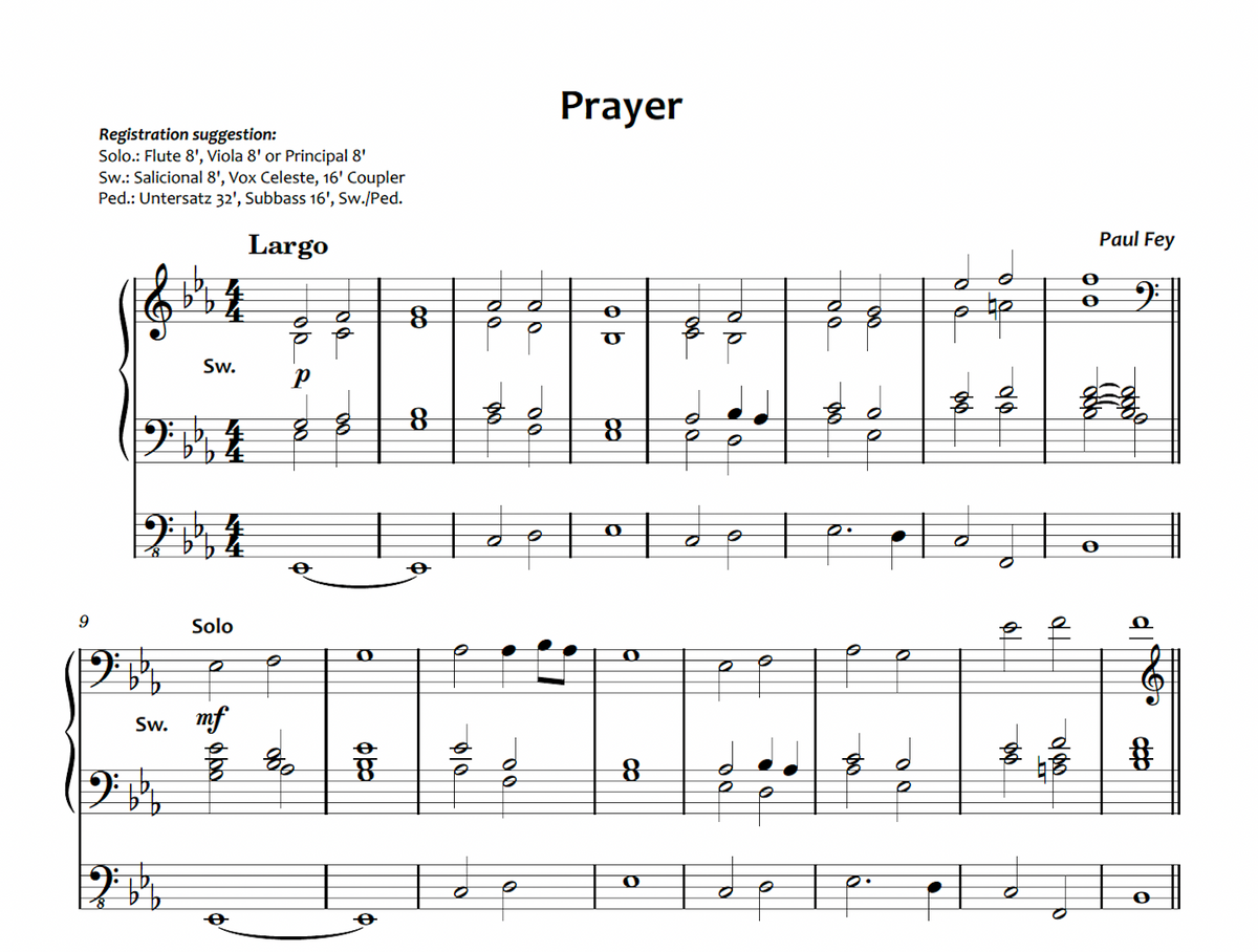 Prayer (Sheet Music) - Paul Fey