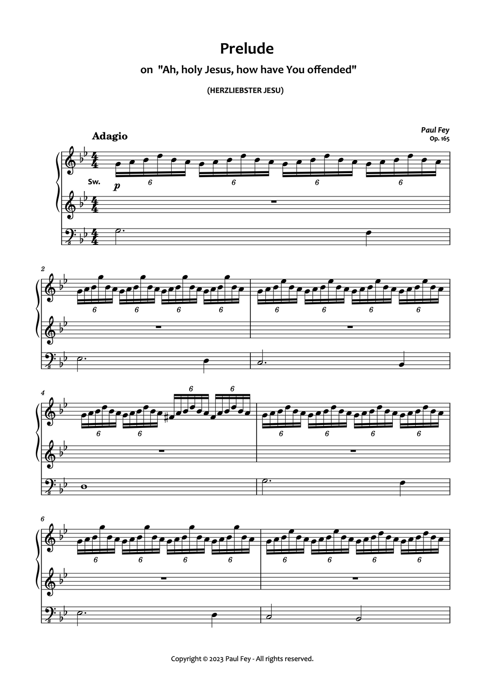 Prelude on 'Ah, Holy Jesus' (Sheet Music) - Music for Organ PDF Download