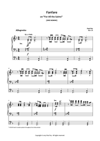 Paul fey organist sheet music - Fanfare on "for all the saints" Sine Nomine
