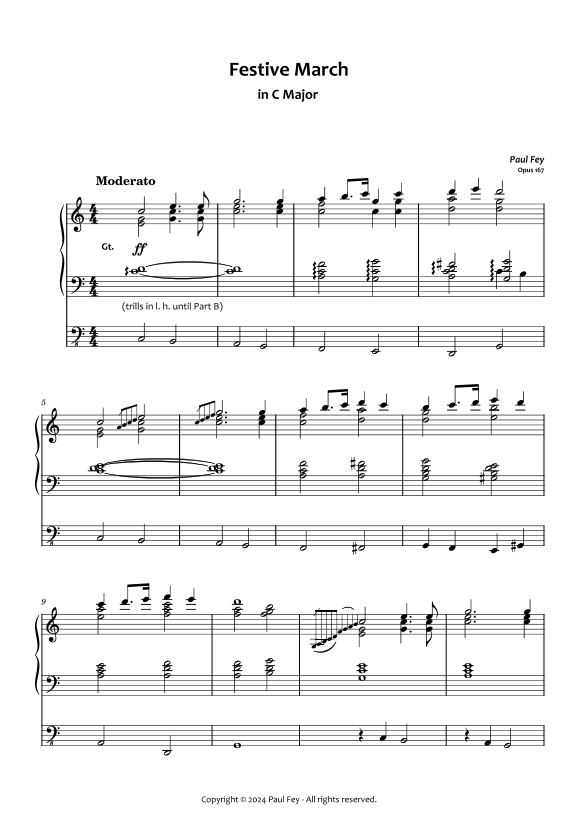 Festive March in C-Major (Sheet Music) - Paul Fey