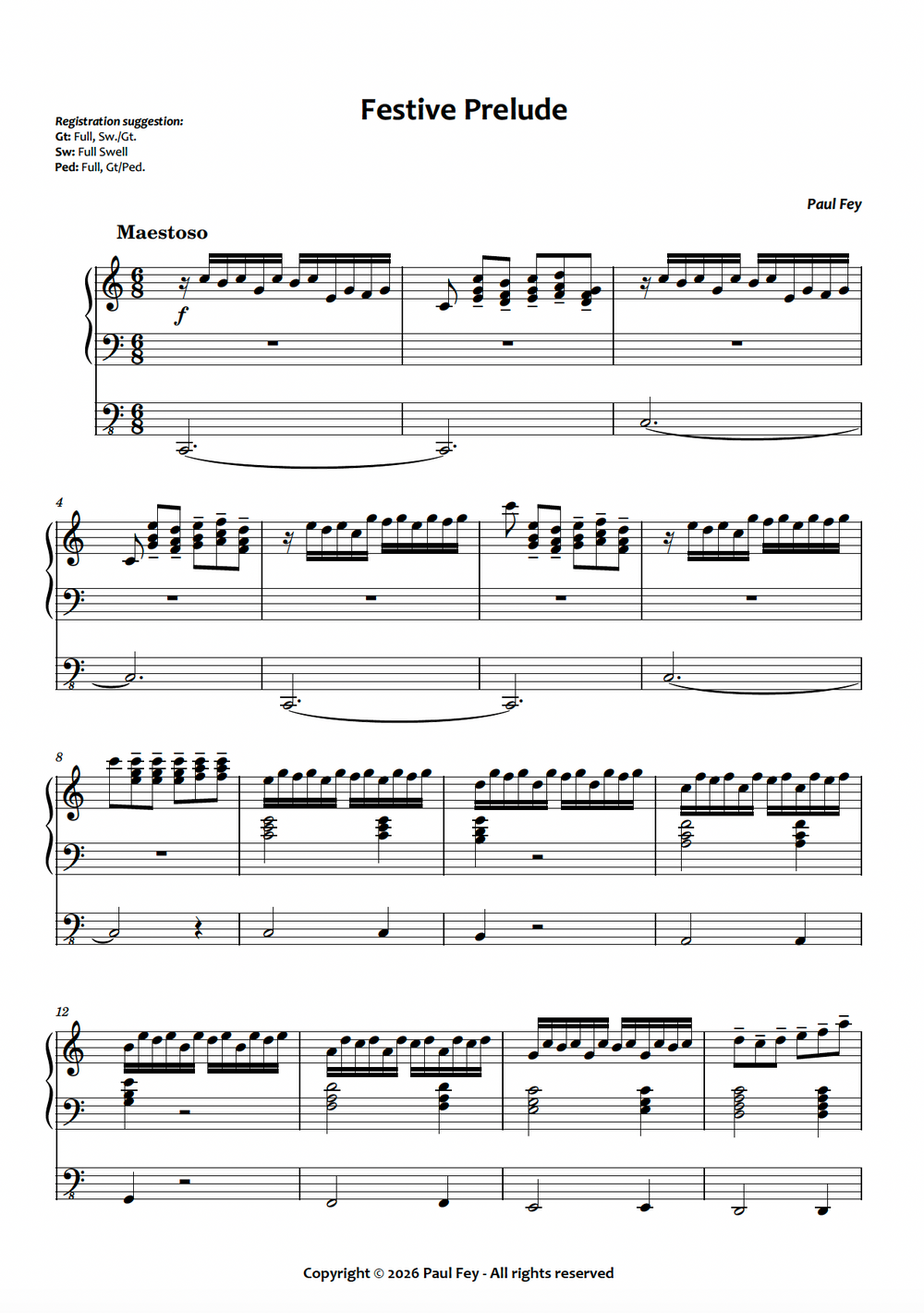 Festive Prelude (Sheet Music) - Paul Fey