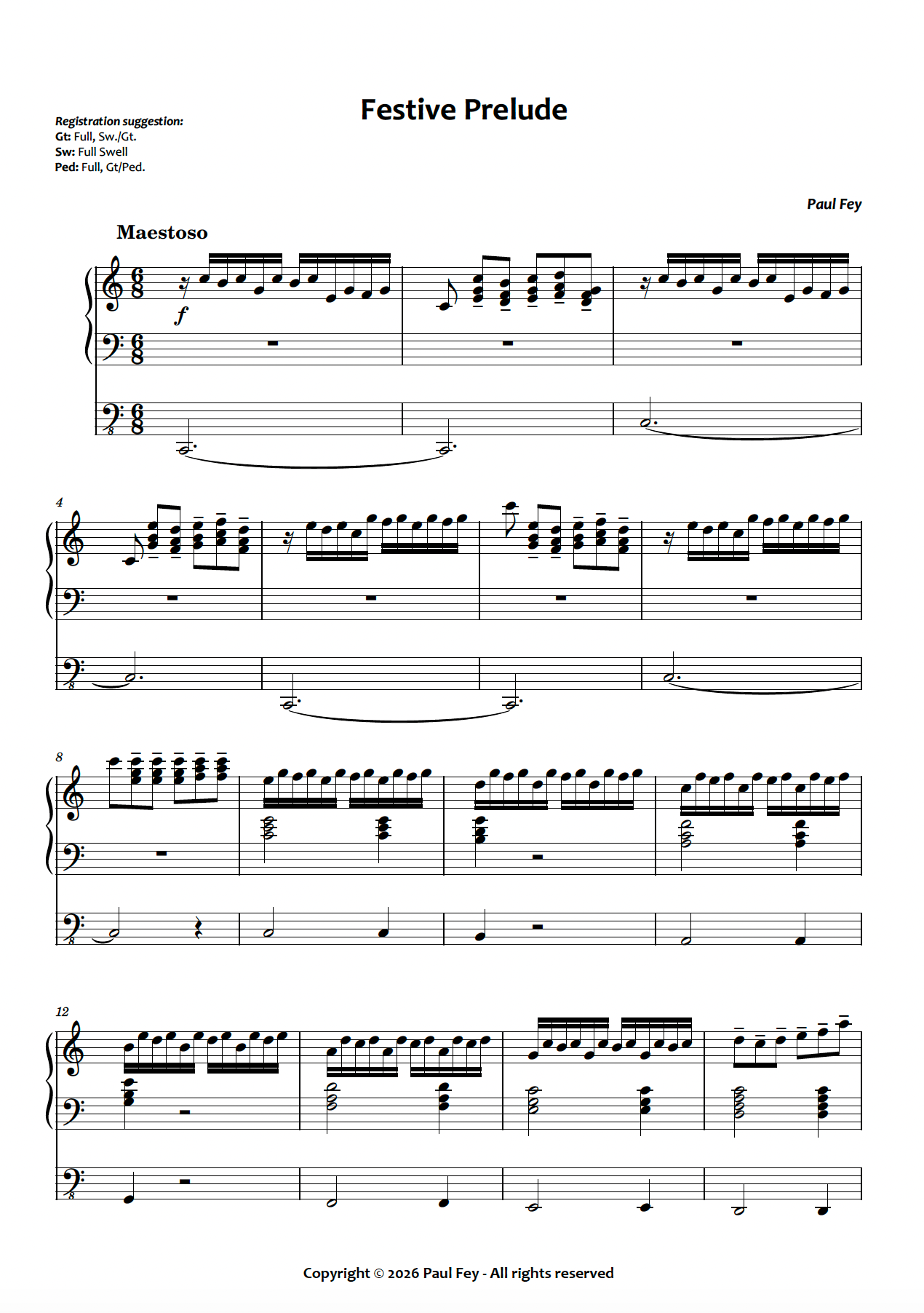 Festive Prelude (Sheet Music) - Paul Fey