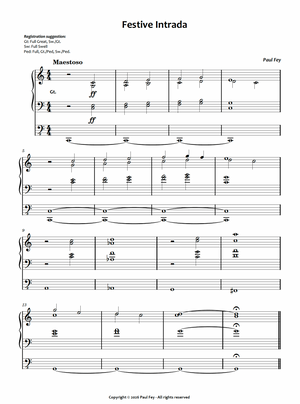 Festive Intrada sheet music preview