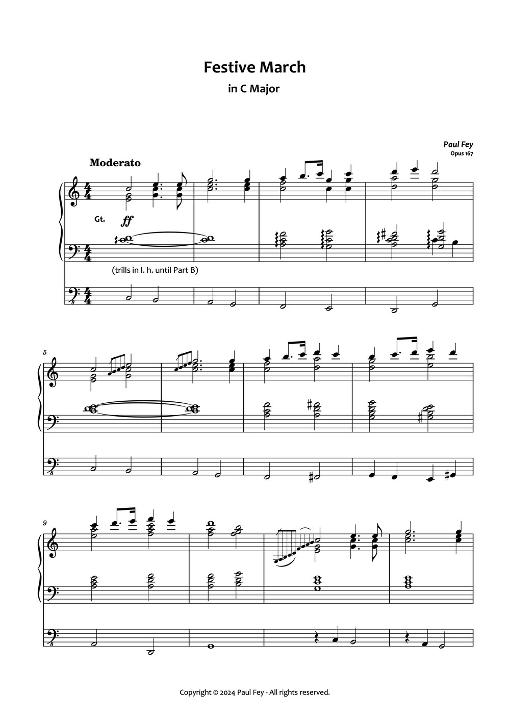 Festive March (Sheet Music) - Music for Organ PDF Download