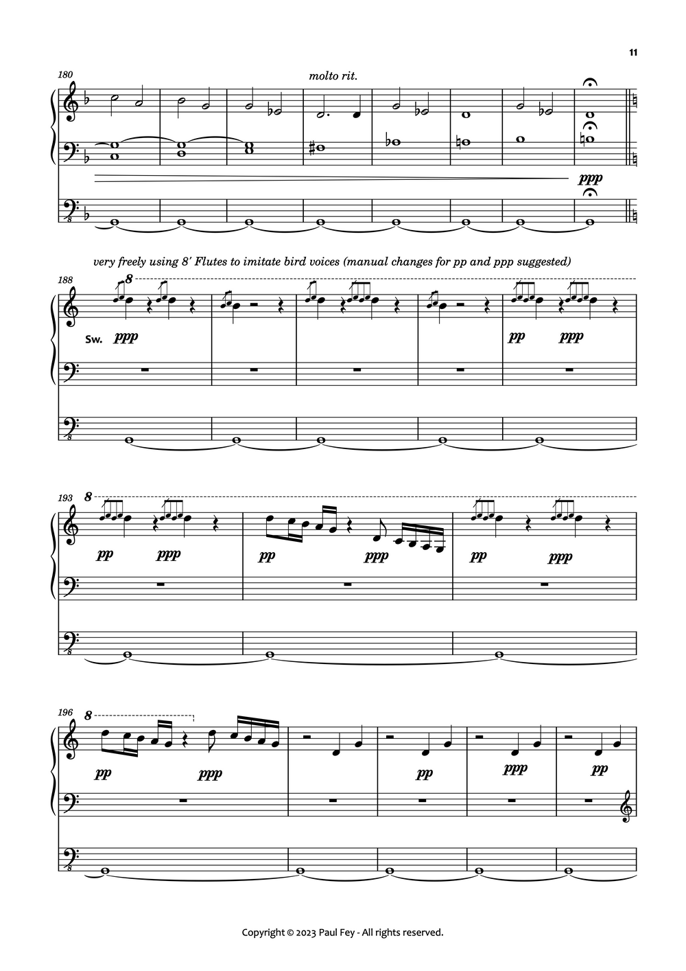 Fantasie on 'simple gifts' (Sheet Music) - music for Organ by paul fey organist.