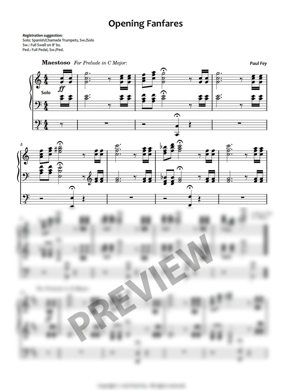 Opening Fanfares (Sheet Music) - Paul Fey