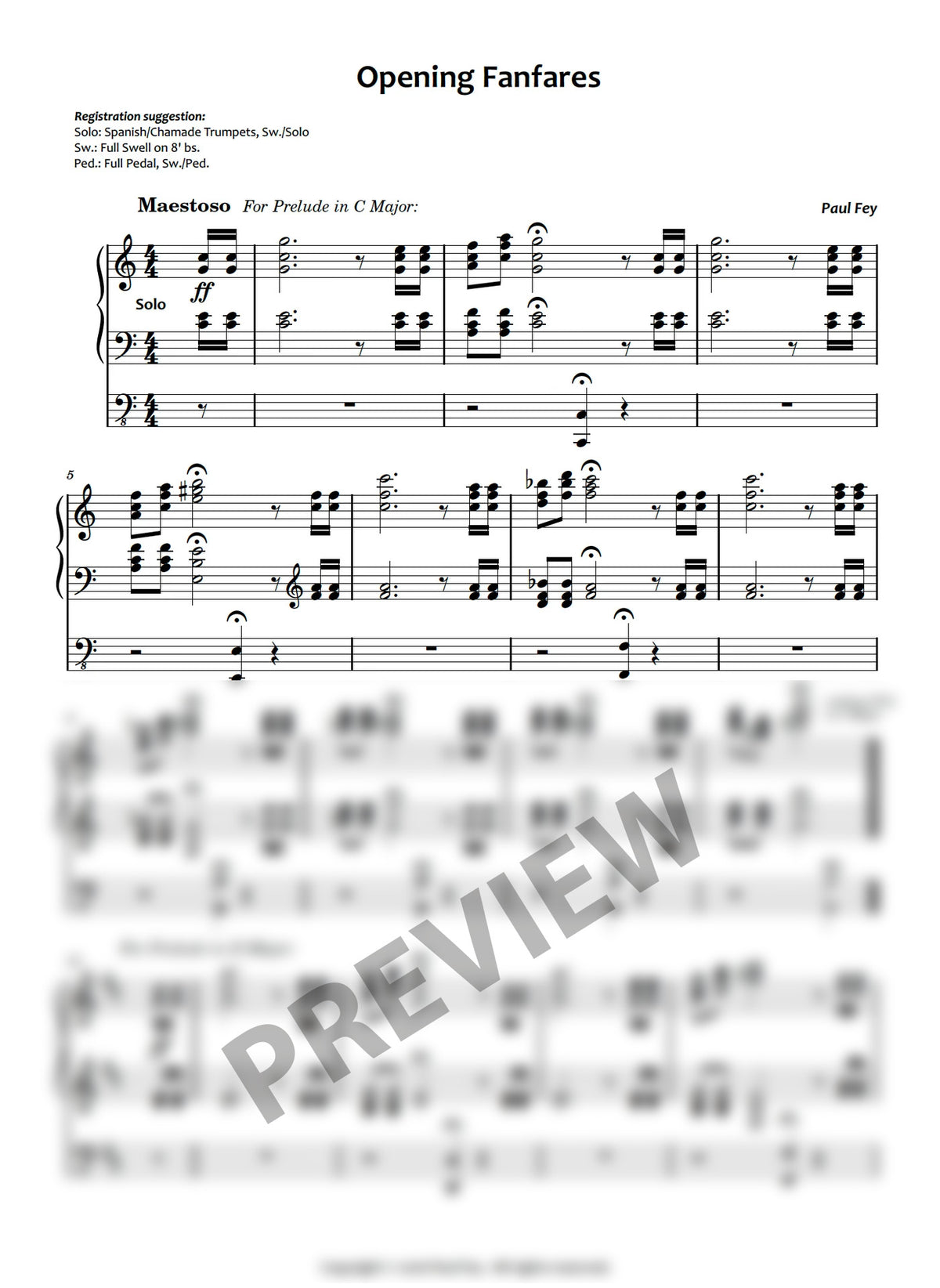 Opening Fanfares (Sheet Music) - Paul Fey