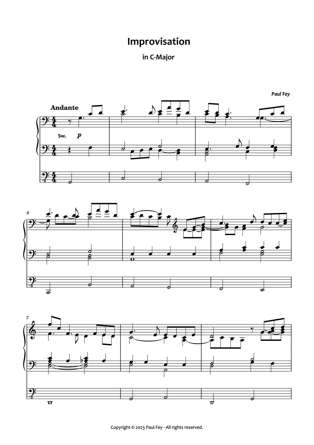 Improvisation on "Nearer My God, to Thee" (Sheet Music) - Music for Organ Regular price€6,50 EUR