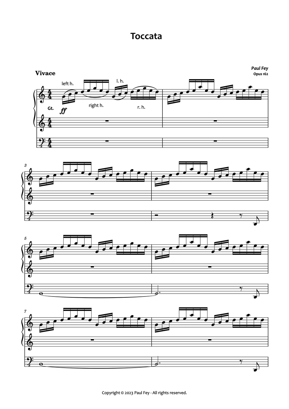Toccata in G Major (Sheet Music) - Music for Organ PDF Download