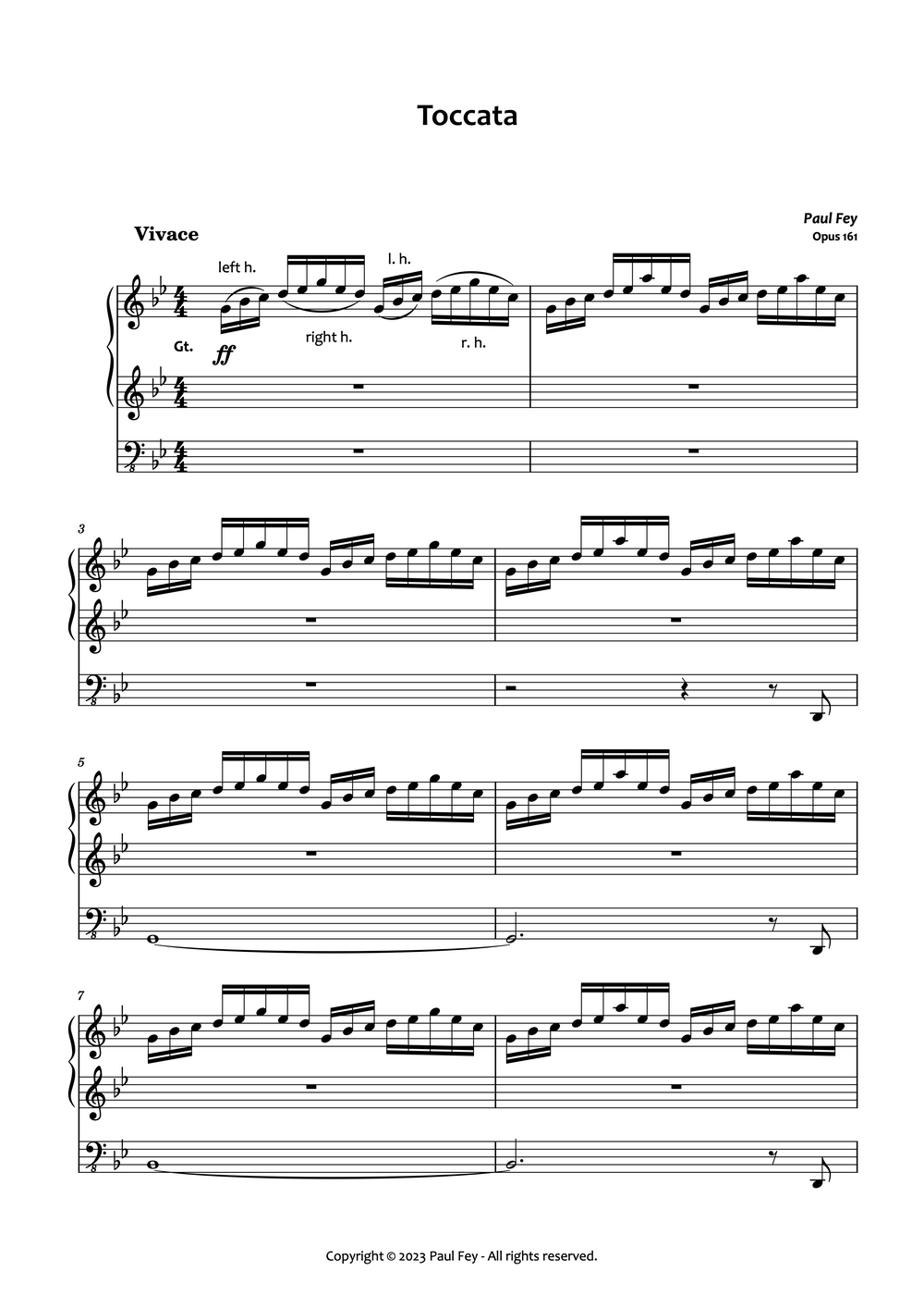 Toccata in G Minor (Sheet Music) - Music for Organ PDF Download