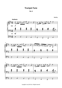Trumpet Tune VI (Sheet Music) - Music for Organ by Paul Fey Organist 