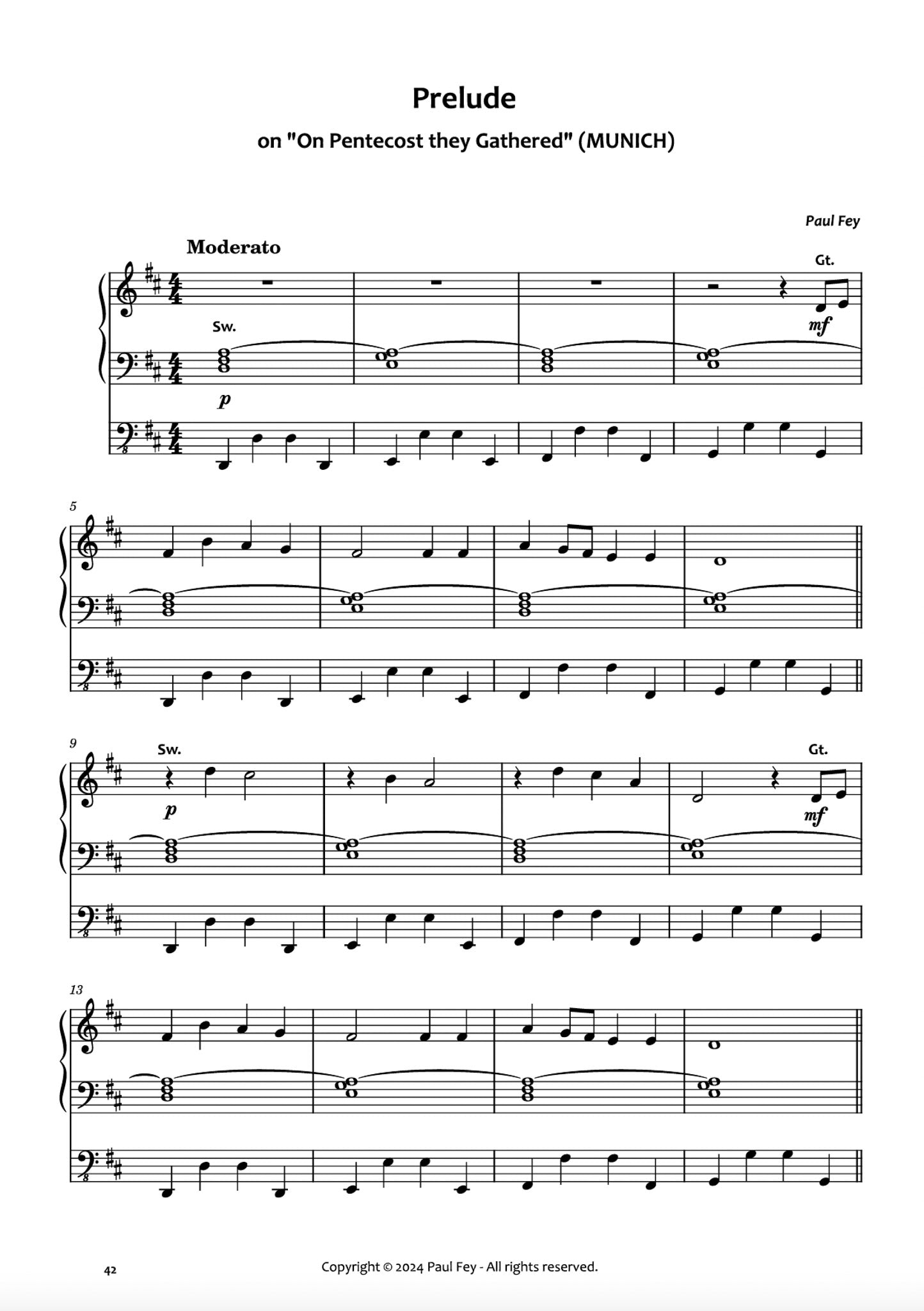 Easter & Pentecost Collection II - 12 Pieces for Pipe Organ (Sheet Music)