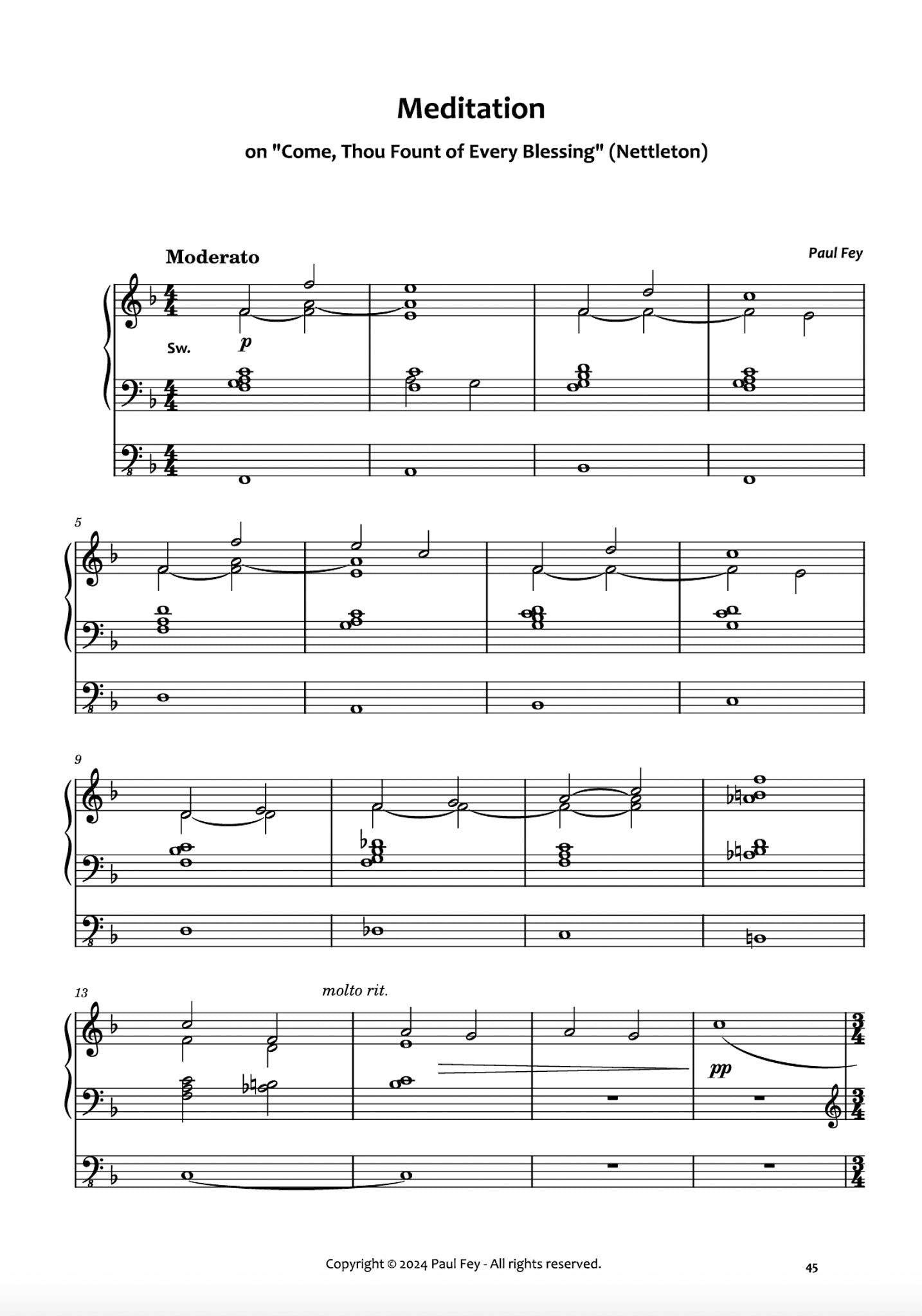 Easter & Pentecost Collection II - 12 Pieces for Pipe Organ (Sheet Music)