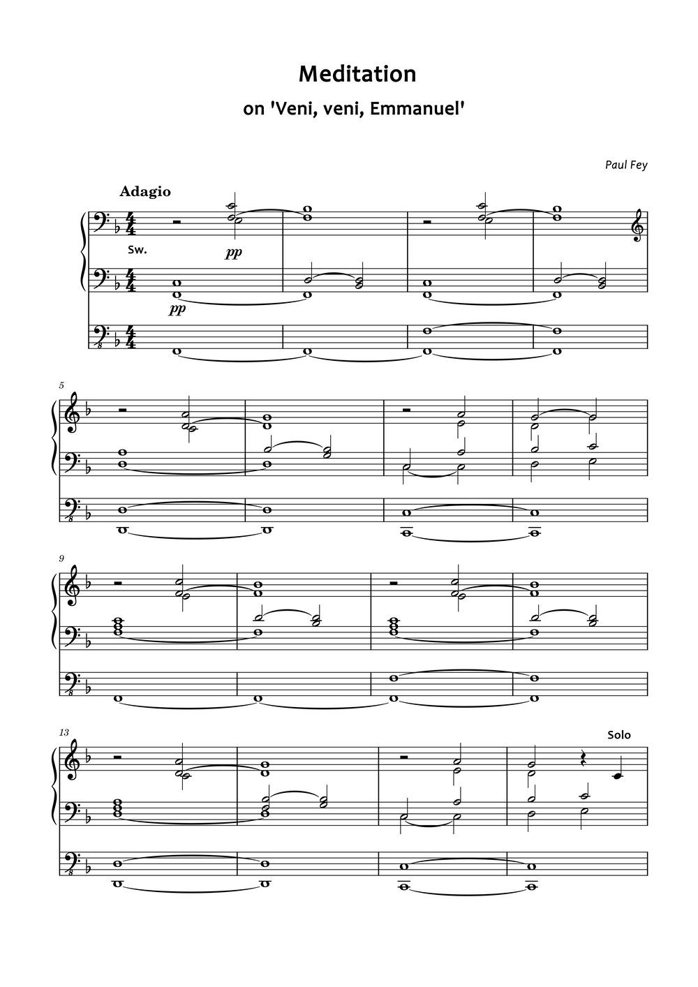 ADVENT MUSIC - Sheet Music for Organ - Paul Fey Organist – Paul Fey | Organist and Pianist advent-music-sheet-music-for-organ-paul-fey-organist-paul-fey-organist-and-pianist