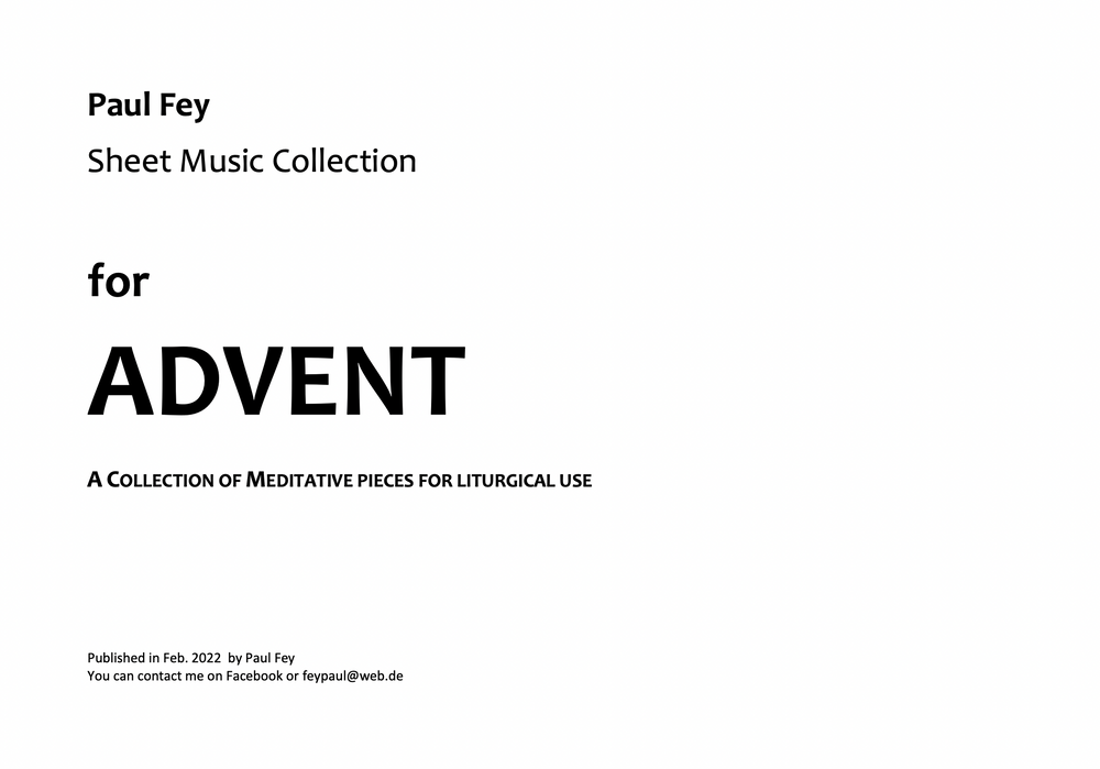 Advent Collection for Organ (Sheet Music) - Music for Pipe Organ by Paul Fey