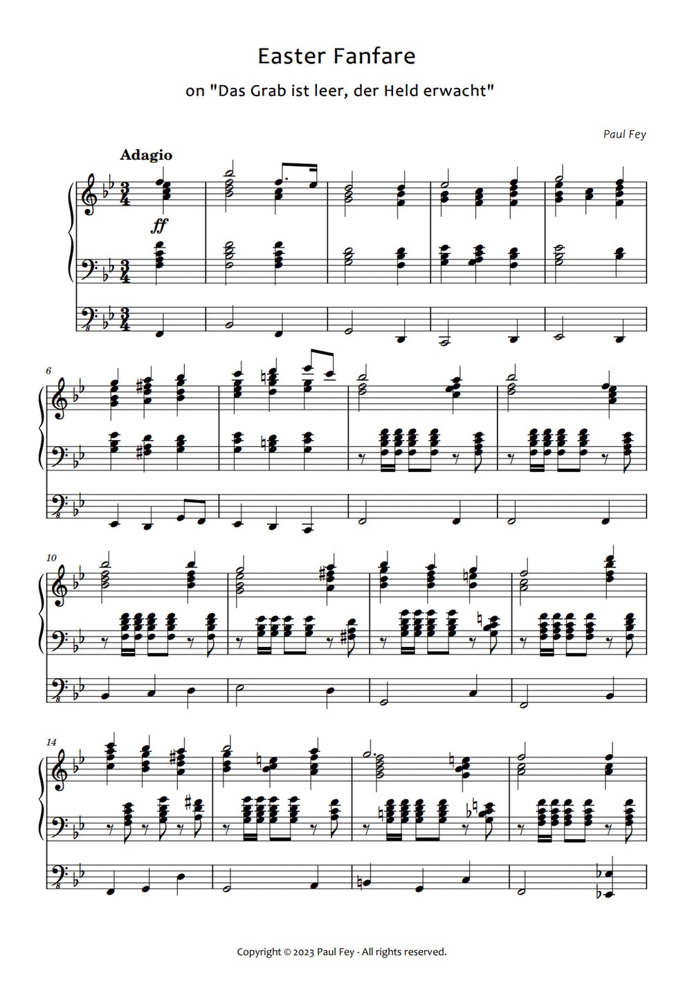 Easter Fanfare (Sheet Music) - Music for Organ