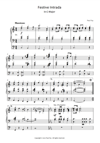 Festive Intrada" in C-Major for Organ (Sheet Music) - Music for Pipe Organ by Paul Fey