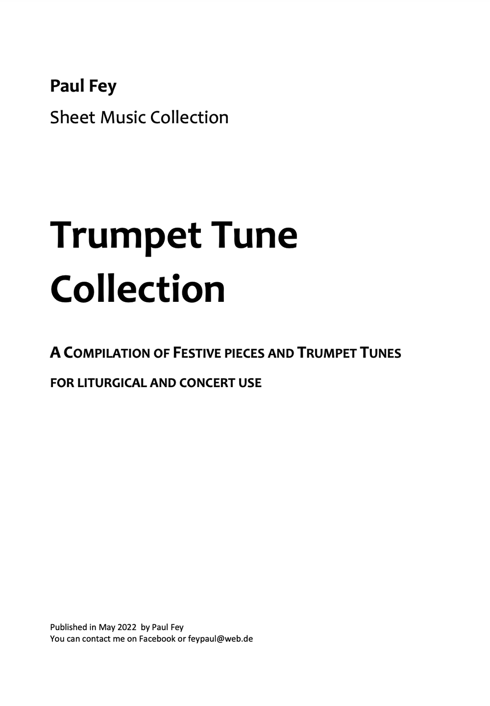 Trumpet Tune Collection (Sheet Music) - Music for Pipe Organ by Paul Fey