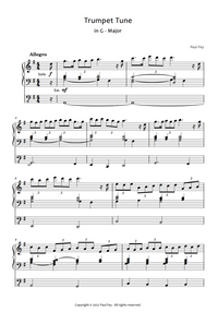 Trumpet Tune in G-Major for Organ (Sheet Music) - Music for Organ